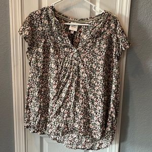 Knox rose, XXL short sleeve shirt, floral, green/black, new with tags
